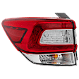 Driver Side, Outer Tail Light, with Bulb, Halogen, Clear and Red Lens, 4 Cyl., 2.0L Engine, CAPA CERTIFIED