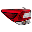 Driver Side, Outer Tail Light, with Bulb, Halogen, Clear and Red Lens, 4 Cyl., 2.0L Engine, CAPA CERTIFIED