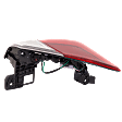 Passenger Side, Outer Tail Light, with Bulb, LED, Clear and Red Lens, 4 Cyl., 2.5L Engine, CAPA CERTIFIED