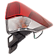 Passenger Side, Outer Tail Light, with Bulb, LED, Clear and Red Lens, 4 Cyl., 2.5L Engine, CAPA CERTIFIED