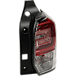 Passenger Side Tail Light, without Bulb, Halogen/LED Combo, Clear and Red Lens, CAPA CERTIFIED