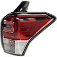 Passenger Side Tail Light, without Bulb, Halogen/LED Combo, Clear and Red Lens, CAPA CERTIFIED