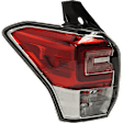 Driver Side Tail Light, without Bulb, Halogen/LED Combo, Clear and Red Lens, CAPA CERTIFIED