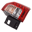 Passenger Side, Outer Tail Light, with Bulb, LED, Clear Red Lens, 4 Cyl., 2.4L Engine, CAPA CERTIFIED
