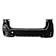 Rear Primed Bumper Cover, without Object Sensor Holes, CAPA CERTIFIED