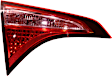 Driver Side, Inner Tail Light, with Bulb, Halogen, Clear and Red Lens, CAPA CERTIFIED