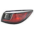 Passenger Side, Outer Tail Light, with Bulb, Halogen, Clear and Red Lens, CAPA CERTIFIED