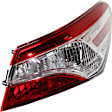 Passenger Side, Outer Tail Light, without Bulb, Halogen, Red Lens, LE Model