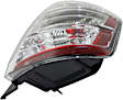 Passenger Side Tail Light, Without bulb(s), Halogen, Clear and Red Lens
