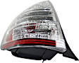 Driver Side Tail Light, Without bulb(s), Halogen, Clear and Red Lens