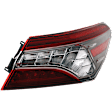 Passenger Side, Outer Tail Light, with Bulb, Halogen, Clear and Red Lens, XSE Model
