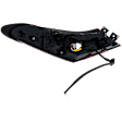 Passenger Side, Outer Tail Light, with Bulb, Halogen, Clear and Red Lens, XSE Model