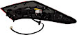 Passenger Side, Outer Tail Light, with Bulb, LED, Clear and Red Lens