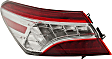 Driver Side, Outer Tail Light, with Bulb, LED, Clear and Red Lens