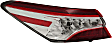 Driver Side, Outer Tail Light, with Bulb, LED, Clear and Red Lens