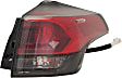 Passenger Side, Outer Tail Light, With bulb(s), Halogen, Clear Lens, 4 Cyl., 2.5L Engine, CAPA Certified