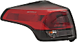 Driver Side, Outer Tail Light, With bulb(s), Halogen, Clear Lens, CAPA CERTIFIED