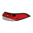 Passenger Side, Outer Tail Light, without Bulb, Halogen, Clear and Red Lens
