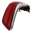 Passenger Side, Outer Tail Light, with Bulb, Halogen, Clear and Red Lens, CAPA CERTIFIED