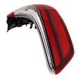 Driver Side, Outer Tail Light, with Bulb, Halogen, Clear and Red Lens