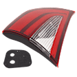 Passenger Side, Inner Tail Light, with Bulb, Halogen, Clear and Red Lens