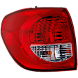 Driver Side, Outer Tail Light, with Bulb, Halogen, Clear and Red Lens, CAPA CERTIFIED