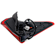 Driver Side, Outer Tail Light, with Bulb, Halogen/LED Combo, Clear Red Lens