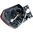 Passenger Side, Outer Tail Light, with Bulb, LED, Clear and Red Lens