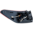 Passenger Side, Outer Tail Light, with Bulb, LED, Clear and Red Lens