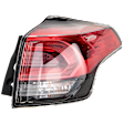 Passenger Side, Outer Tail Light, with Bulb, LED, Clear and Red Lens, CAPA CERTIFIED