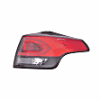 Driver Side, Outer Tail Light, with Bulb, LED, Clear and Red Lens, CAPA CERTIFIED