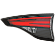 Passenger Side, Inner Tail Light, with Bulb, LED, Clear and Red Lens, CAPA CERTIFIED