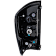Passenger Side Tail Light, with Bulb, Halogen, 6 Cyl., 3.5L Engine, with Black Sport Bezel, For Nightshade Special Edition and TRD Pro, CAPA Certified
