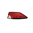 Passenger Side, Outer Tail Light, with Bulb, LED, Mounts On Body, CAPA CERTIFIED