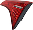 Passenger Side, Inner Tail Light, with Bulb, LED, Clear Lens, CAPA CERTIFIED