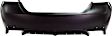 Rear Primed Bumper Cover, without Parking Aid Sensor Holes, CAPA Certified