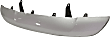 Rear Valance, Bumper Guard, Painted Silver, CAPA Certified