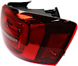 Passenger Side, Outer Tail Light, With bulb(s), LED, Red Lens
