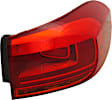 Passenger Side, Outer Tail Light, With bulb(s), Halogen, Red Lens, CAPA CERTIFIED