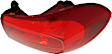 Passenger Side, Outer Tail Light, With bulb(s), Halogen, Red Lens, CAPA CERTIFIED