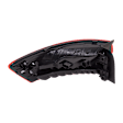 Passenger Side Tail Light, with Bulb, Halogen/LED Combo, Amber and Red Lens, CAPA CERTIFIED
