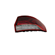 Passenger Side, Outer LED Tail Light, With bulb(s), Clear & Red Lens, CAPA Certified