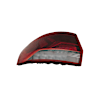 Driver Side, Outer LED Tail Light, With bulb(s), Clear & Red Lens, CAPA Certified