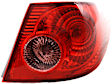 Passenger Side, Outer Tail Light, with Bulb, Halogen, Clear and Red Lens, CAPA CERTIFIED