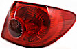 Passenger Side, Outer Tail Light, with Bulb, Halogen, Clear and Red Lens, CAPA CERTIFIED