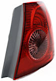Passenger Side, Outer Tail Light, with Bulb, Halogen, Clear and Red Lens, CAPA CERTIFIED