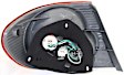 Passenger Side, Outer Tail Light, with Bulb, Halogen, Clear and Red Lens, CAPA CERTIFIED