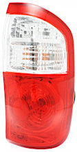 Passenger Side Tail Light, with Bulb, For Double Cab With Standard Bed, Halogen, Clear and Red Lens, CAPA CERTIFIED