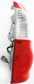 Passenger Side Tail Light, with Bulb, For Double Cab With Standard Bed, Halogen, Clear and Red Lens, CAPA CERTIFIED