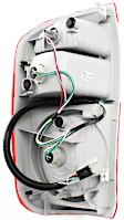 Passenger Side Tail Light, with Bulb, For Double Cab With Standard Bed, Halogen, Clear and Red Lens, CAPA CERTIFIED
